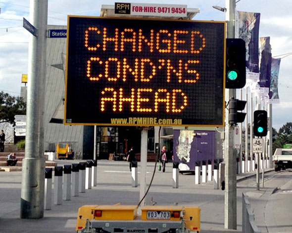 Variable Message Signs Change Condition