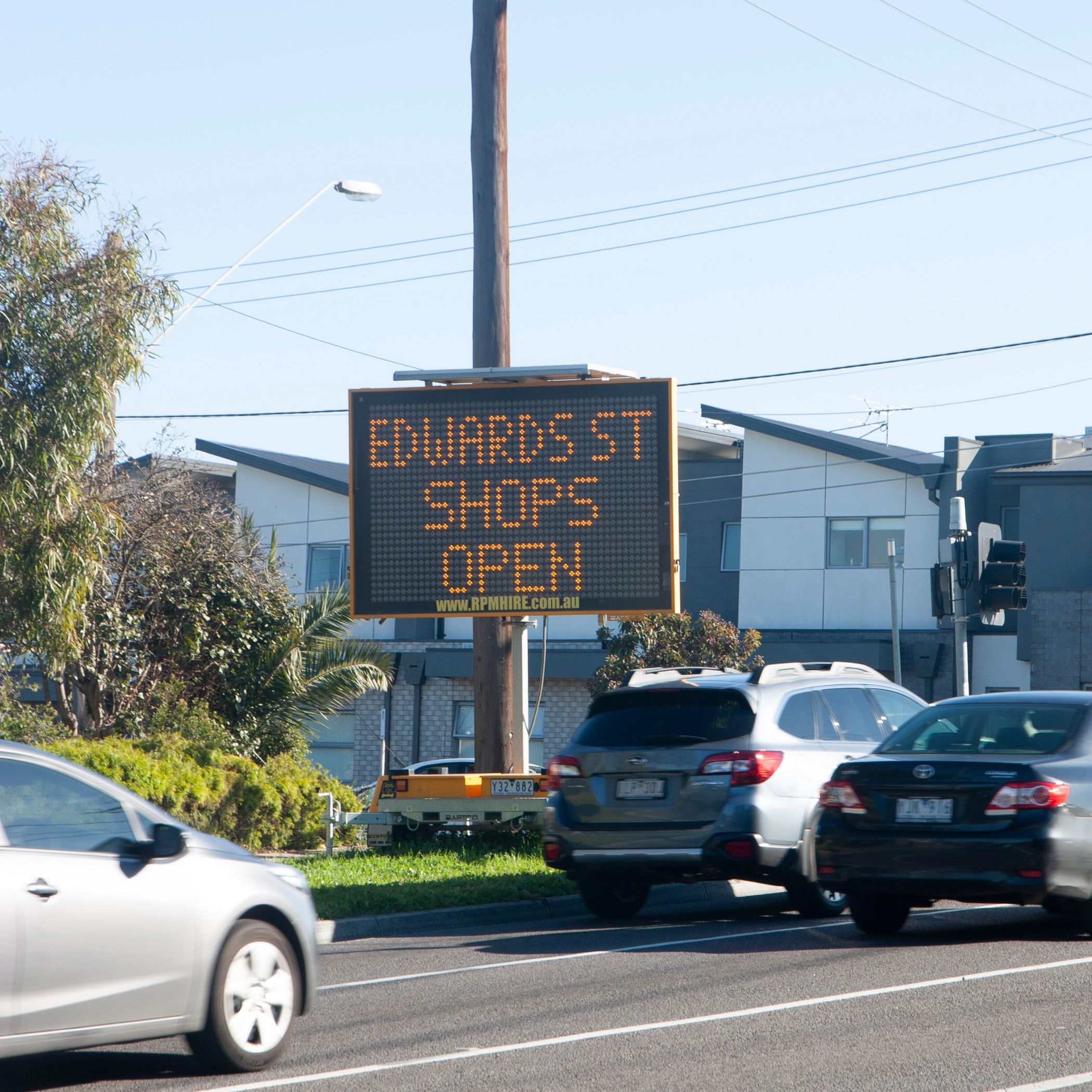 Variable Message Signs Shops Open