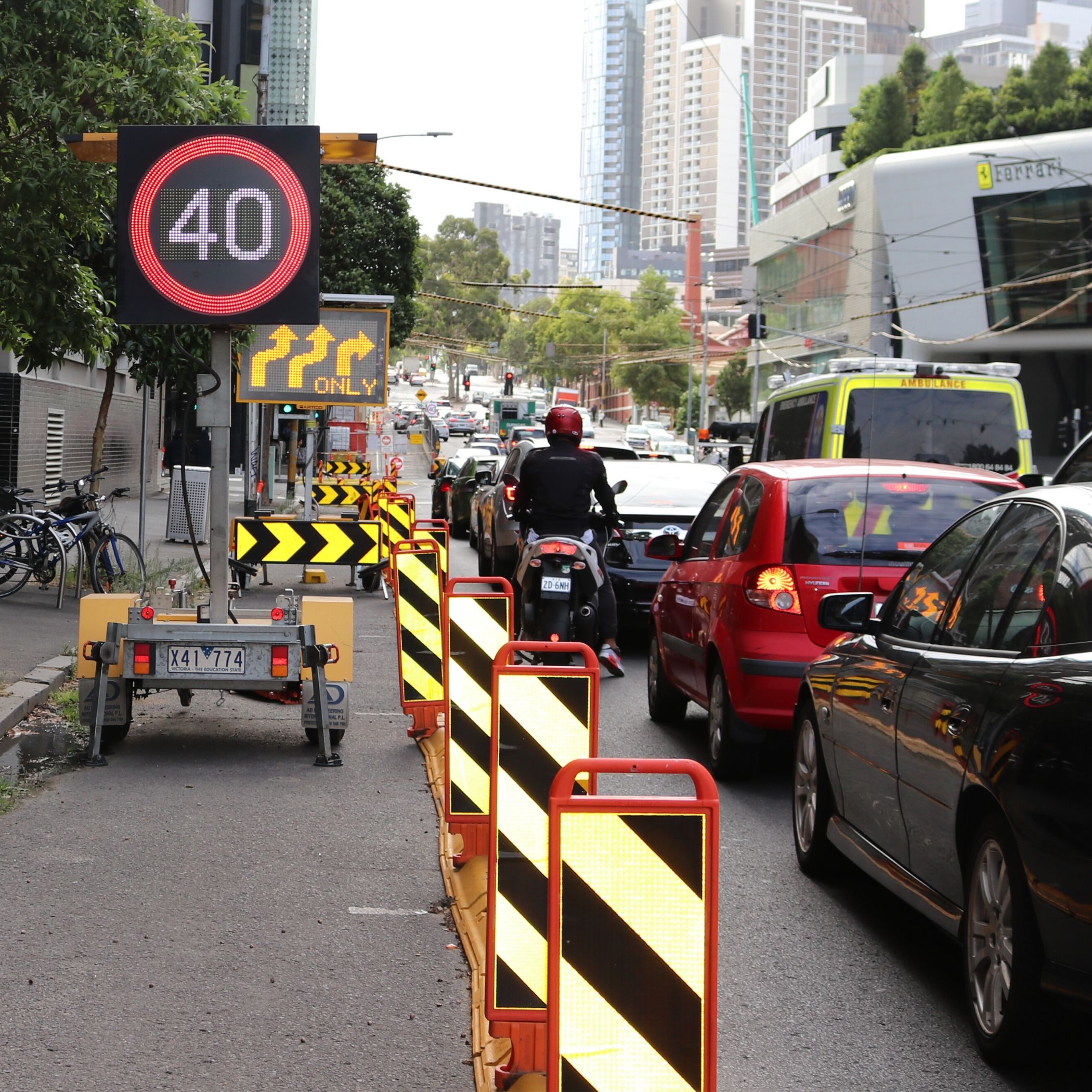 Klemmfix barrier traffic management RPM Hire Klemmfix barrier traffic management