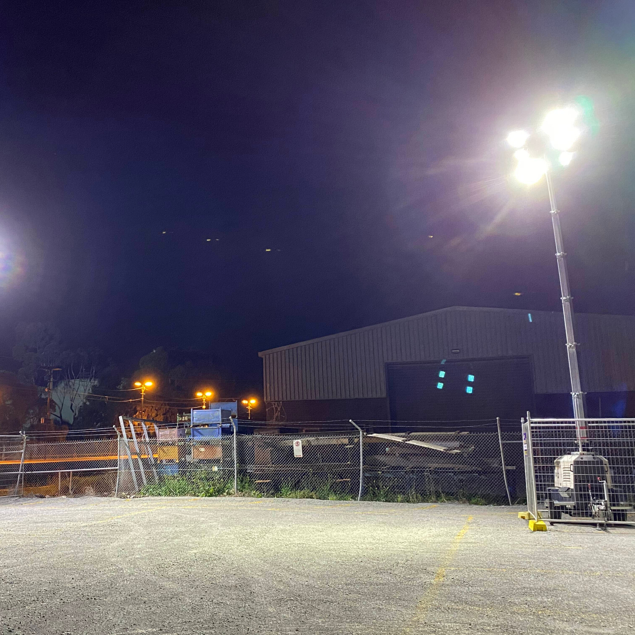 Lighting Tower for a warehouse car park