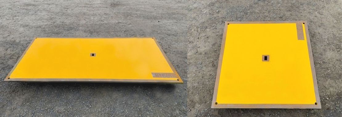 Steel road plates